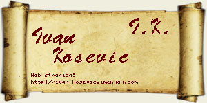 Ivan Košević vizit kartica